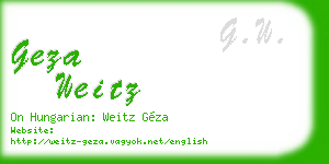 geza weitz business card
