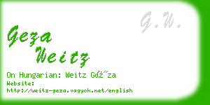 geza weitz business card